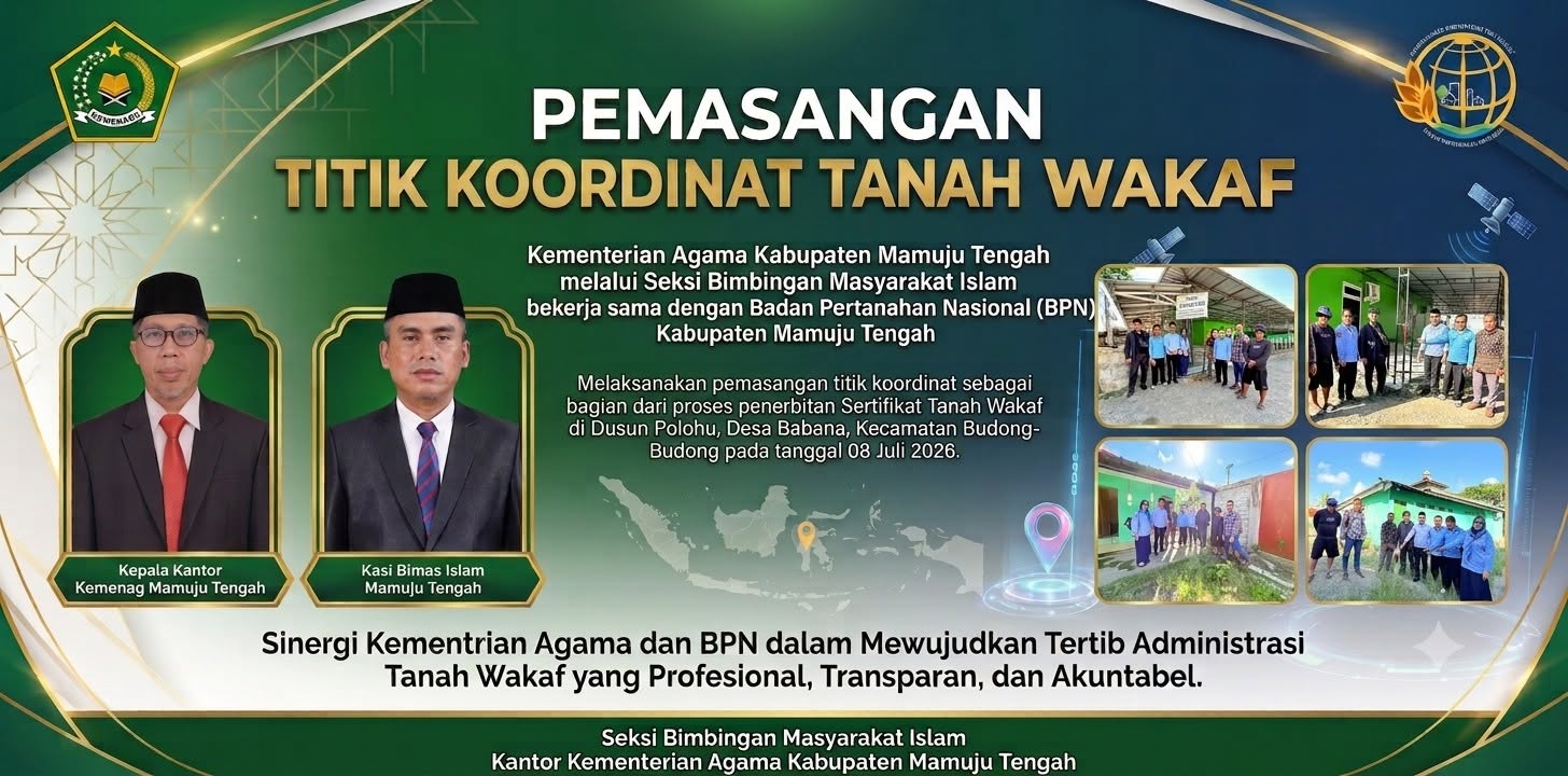 Pemasangan Titik Koordinat Tanah Wakaf